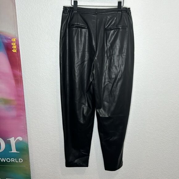 New Mother Denim Jeans Twistie Tie Bounce Hover Faux Leather Pants Size 33 - Picture 6 of 16